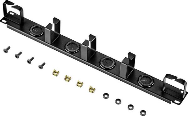 Produktbild: Renkforce RF-3525042 19 Zoll Netzwerkschrank-Kabelf&uuml;hrung 1 HE Schwarz