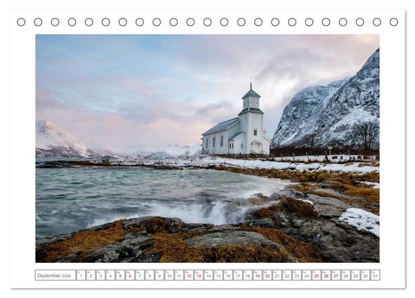 Produktbild: Geheimnisvolle Lofoten (Tischkalender 2026 DIN A5 quer), CALVENDO Monatskalender