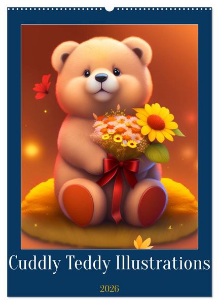 Produktbild: Cuddly Teddy Illustrations (Wall Calendar 2026 DIN A2 portrait), CALVENDO 12 Month Wall Calendar
