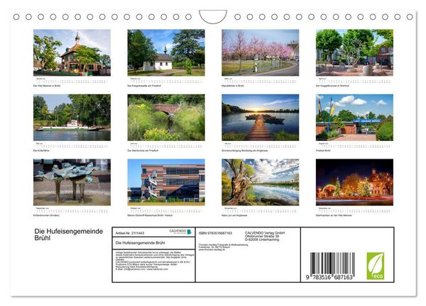 Produktbild: Die Hufeisengemeinde Br&uuml;hl (Wandkalender 2026 DIN A4 quer), CALVENDO Monatskalender