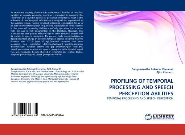 Produktbild: Profiling Of Temporal Processing and Speech Perception Abilities
