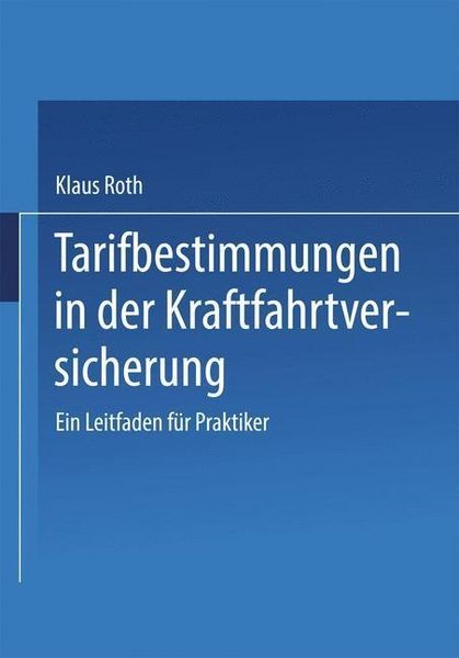 Produktbild: Tarifbestimmungen in der Kraftfahrtversicherung