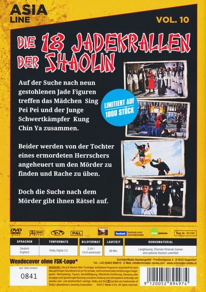 Produktbild: Die 18 Jadekrallen der Shaolin [LE]