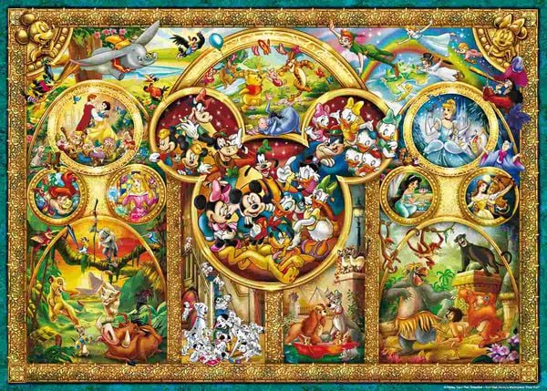 Produktbild: Erwachsenenpuzzle 1000 Teile - Disney Classics - Die sch&ouml;nsten Disney Themen