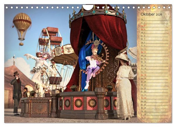 Produktbild: Steampunk Carnival (Wandkalender 2026 DIN A4 quer), CALVENDO Monatskalender