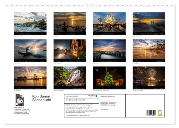 Produktbild: Koh Samui im Sonnenlicht (Wandkalender 2026 DIN A2 quer), CALVENDO Monatskalender