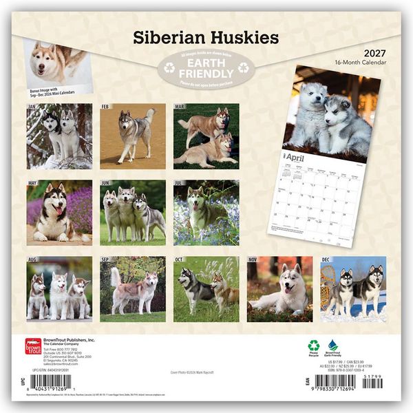 Produktbild: Siberian Huskies &ndash; Siberian Husky 2027 &ndash; 16-Monatskalender
