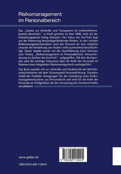 Produktbild: Risikomanagement im Personalbereich