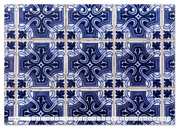 Produktbild: Fliesen von Lissabon (Tischkalender 2026 DIN A5 quer), CALVENDO Monatskalender