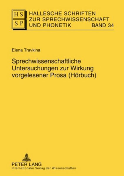 Produktbild: Sprechwissenschaftliche Untersuchungen zur Wirkung vorgelesener Prosa (Hoerbuch)
