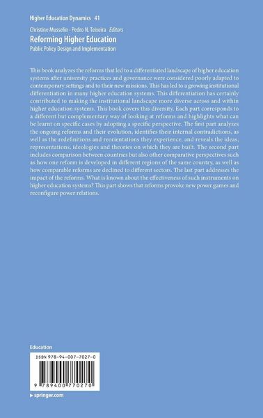 Produktbild: Reforming Higher Education
