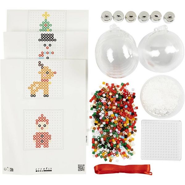 Produktbild: Creativ Company DIY Sets Fuse Beads Kreativ Set Weihnachtskugeln, Perlen, Kreativ Box