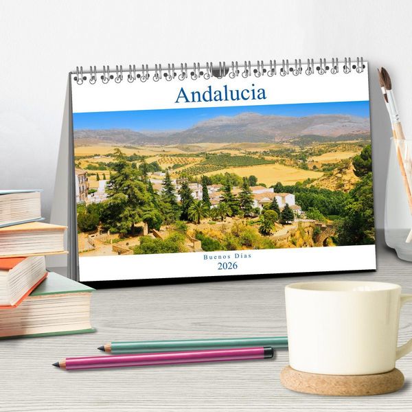 Produktbild: Andaluc&iacute;a - Buenos D&iacute;as (Tischkalender 2026 DIN A5 quer), CALVENDO Monatskalender