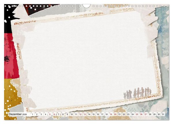 Produktbild: Buntes Papier Design (Wandkalender 2026 DIN A3 quer), CALVENDO Monatskalender