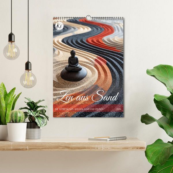 Produktbild: Zen aus Sand (Wandkalender 2026 DIN A3 hoch), CALVENDO Monatskalender