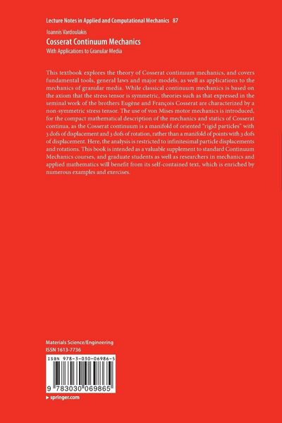 Produktbild: Cosserat Continuum Mechanics