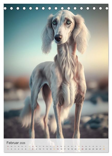 Produktbild: Persischer Windhund (Tischkalender 2026 DIN A5 hoch), CALVENDO Monatskalender