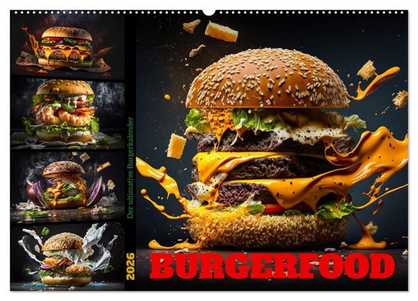 Produktbild: Burgerfood (Wandkalender 2026 DIN A2 quer), CALVENDO Monatskalender