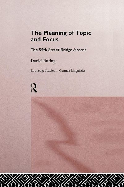 Produktbild: The Meaning of Topic and Focus