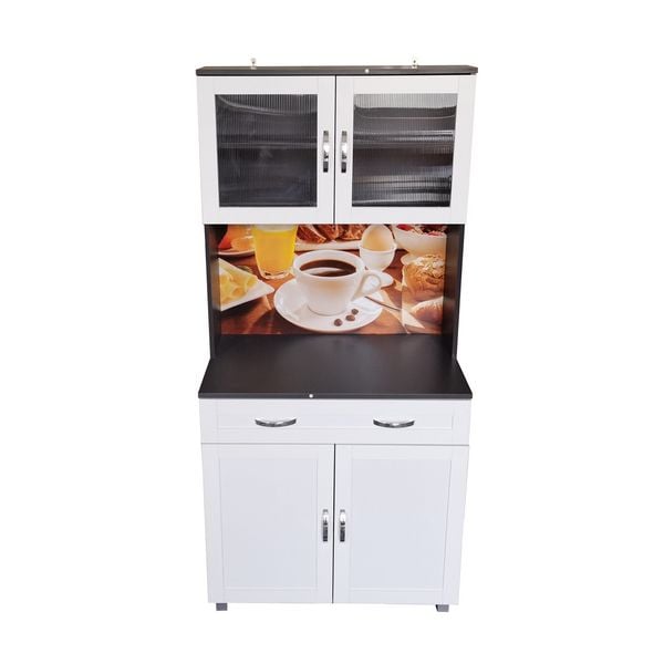 HTI-Living Küchenschrank Blanca Bistro Grau Weiss Küchenschrank Blanca Bistro Grau Weiss