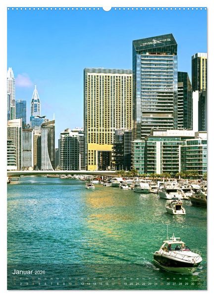 Produktbild: Vereinigte Arabische Emirate - St&auml;dte Highlights (hochwertiger Premium Wandkalender 2026 DIN A2 hoch), Kunstdruck in Hochglanz