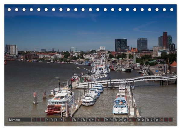 Produktbild: Hamburg.Discover northern Germany&rsquo;s cosmopolitan city (Desk Calendar 2027 DIN A5 landscape), CALVENDO 12 Month DeskCalendar
