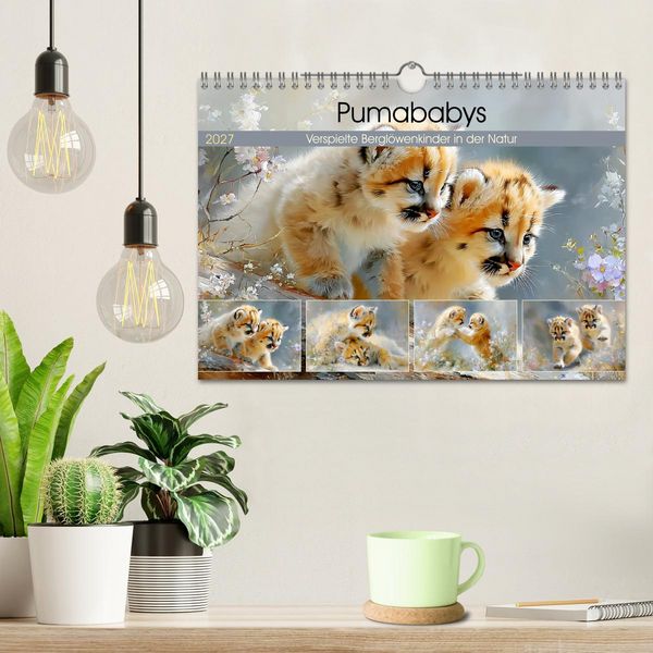 Produktbild: Pumababys. Verspielte Bergl&ouml;wenkinder in der Natur (Wandkalender 2027 DIN A4 quer), CALVENDO Monatskalender