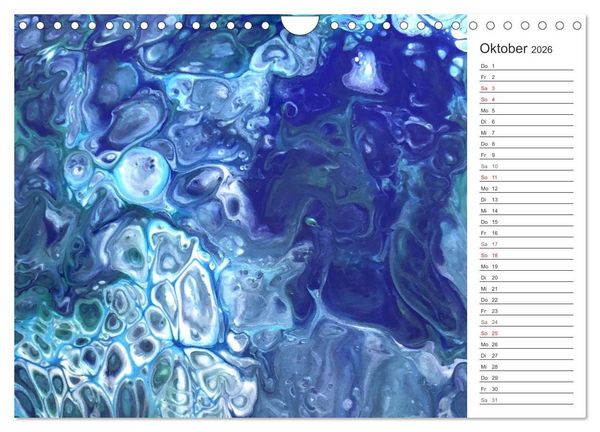 Produktbild: Abstract World - abstrakte Kunst in Acrylflie&szlig;technik (Wandkalender 2026 DIN A4 quer), CALVENDO Monatskalender