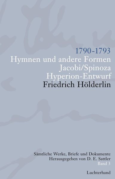 Produktbild: S&auml;mtliche Werke, Briefe und Dokumente 03