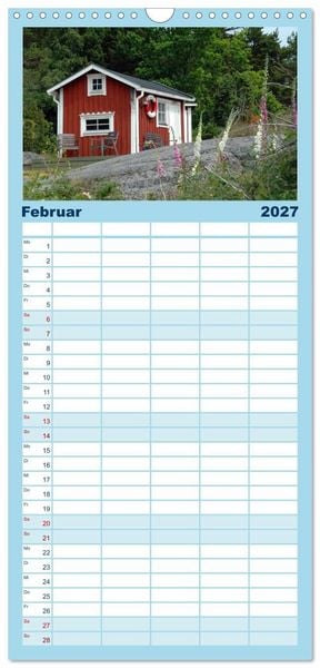 Produktbild: Familienplaner 2027 - Wundervolles Schweden mit 5 Spalten (Wandkalender, 21 x 45 cm) CALVENDO
