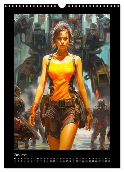 Produktbild: Galaktische Welten. Starke Space Opera-Illustrationen (Wandkalender 2026 DIN A3 hoch), CALVENDO Monatskalender