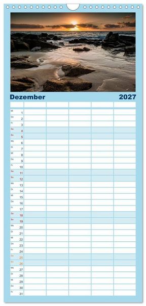 Produktbild: Familienplaner 2027 - Faszination Meer und Wolken mit 5 Spalten (Wandkalender, 21 x 45 cm) CALVENDO