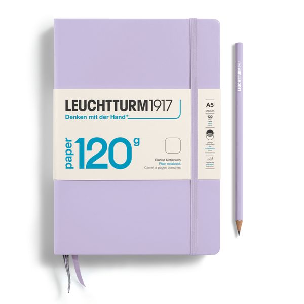 Produktbild: LEUCHTTURM1917 Notizbuch Medium (A5), EDITION 120, Hardcover, 203 nummerierte Seiten, Lilac, blanko