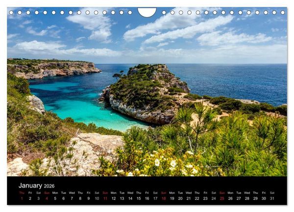 Produktbild: Majorca 2026 Insights (Wall Calendar 2026 DIN A4 landscape), CALVENDO 12 Month Wall Calendar