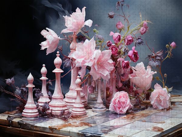 Produktbild: CALVENDO Puzzle Schach in rose | 2000 Teile Lege-Gr&ouml;&szlig;e 90x67cm Foto-Puzzle f&uuml;r gl&uuml;ckliche Stunden