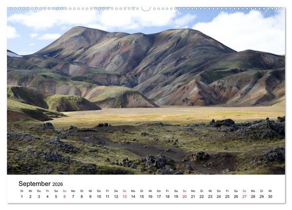 Produktbild: Island Natur pur (Wandkalender 2026 DIN A2 quer), CALVENDO Monatskalender