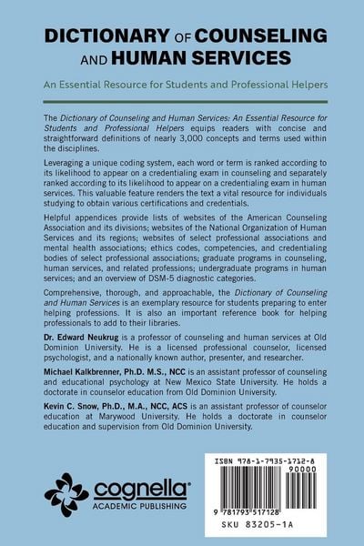 Produktbild: Dictionary of Counseling and Human Services