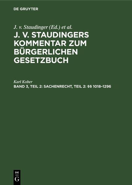 Produktbild: Sachenrecht, Teil 2: &sect;&sect; 1018-1296