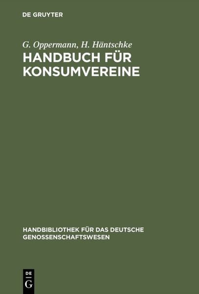 Produktbild: Handbuch f&uuml;r Konsumvereine