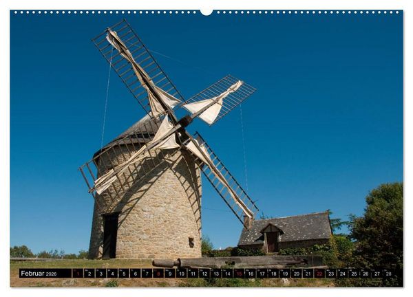Produktbild: Windm&uuml;hlen in Europa (Wandkalender 2026 DIN A2 quer), CALVENDO Monatskalender