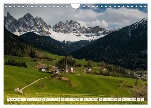 Produktbild: A JOURNEY ON THE DOLOMITES (Wall Calendar 2026 DIN A4 landscape), CALVENDO 12 Month Wall Calendar