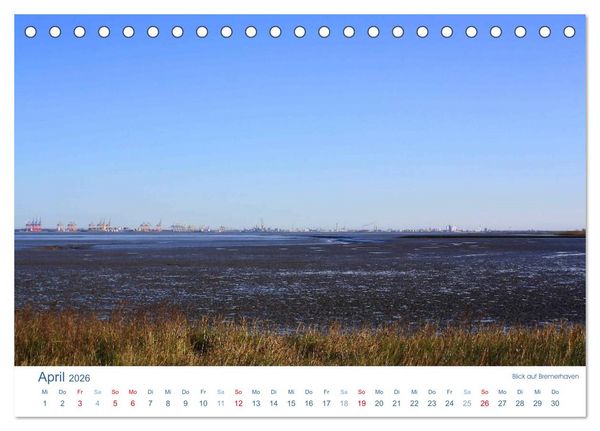 Produktbild: Ebbe und Watt 2026. Impressionen von der Nordseek&uuml;ste (Tischkalender 2026 DIN A5 quer), CALVENDO Monatskalender
