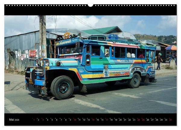 Produktbild: Jeepneys (Wandkalender 2026 DIN A2 quer), CALVENDO Monatskalender