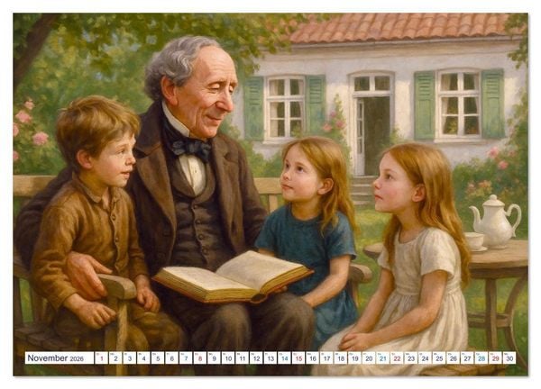 Produktbild: Hans Christian Andersen. Sein Leben, seine Werke (Wandkalender 2026 DIN A4 quer), CALVENDO Monatskalender