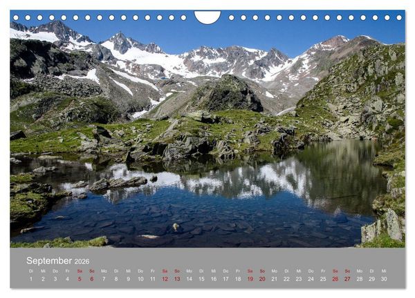 Produktbild: Das Stubaital in Tirol - Gipfelsturm und Gletscherseen (Wandkalender 2026 DIN A4 quer), CALVENDO Monatskalender