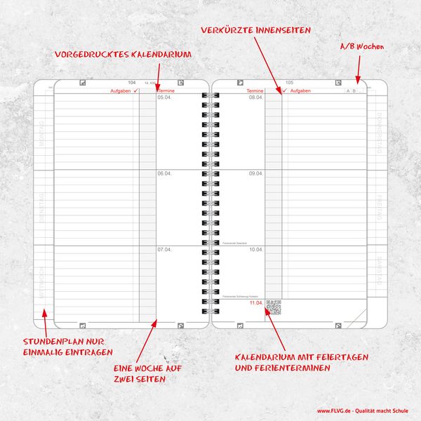Produktbild: A5 FLVG-Kalender von Lehrenden f&uuml;r Lehrende 2026/2027