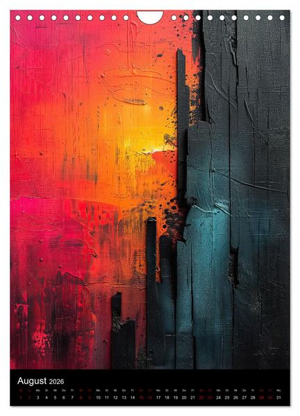 Produktbild: Abstrakte KI-Kunst (Wandkalender 2026 DIN A4 hoch), CALVENDO Monatskalender