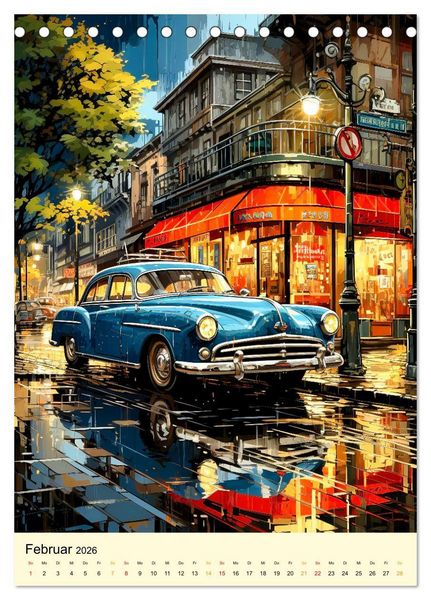 Produktbild: Nostalgic Cars der Traum (Tischkalender 2026 DIN A5 hoch), CALVENDO Monatskalender