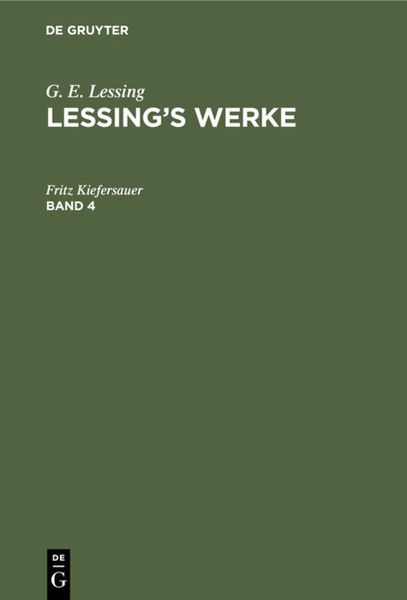 Produktbild: Lessing&rsquo;s Werke. Band 4