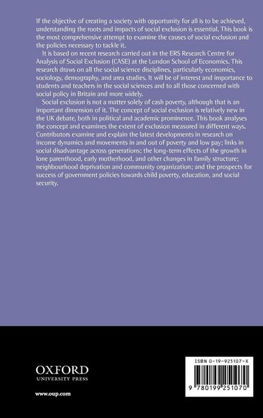Produktbild: Understanding Social Exclusion